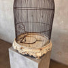 Vintage Large Hanging Birdcage With Ornate Bottom