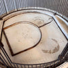 Vintage Large Hanging Birdcage With Ornate Bottom