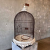 Vintage Large Hanging Birdcage With Ornate Bottom
