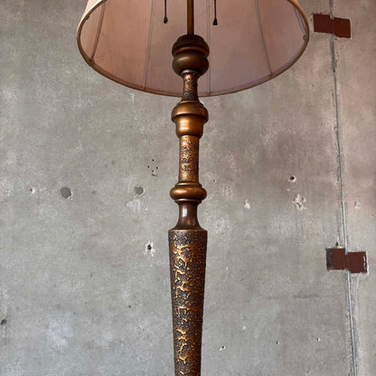 Antique 1920's Carved Wood /Gilded Floor Lamp