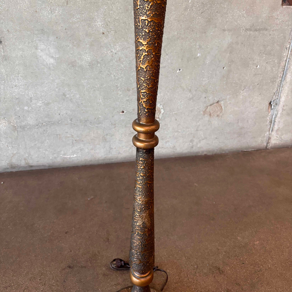 Antique 1920's Carved Wood /Gilded Floor Lamp