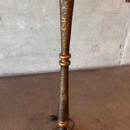 Antique 1920's Carved Wood /Gilded Floor Lamp