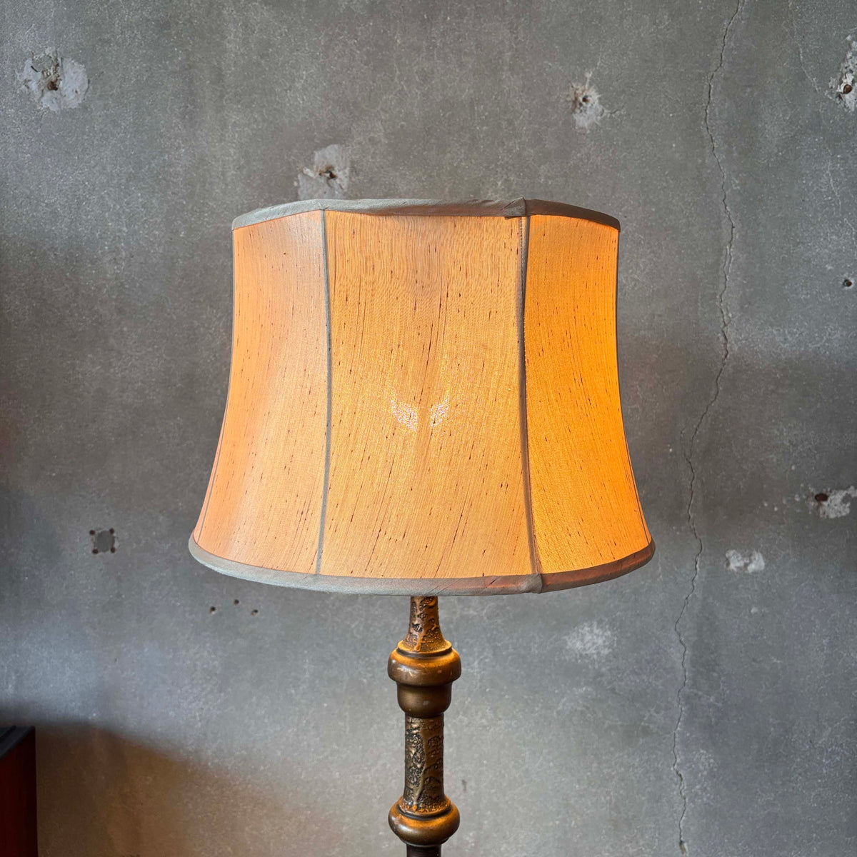 Antique 1920's Carved Wood /Gilded Floor Lamp