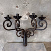 Heavy Vintage Wrought Iron Wall Scone