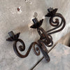 Heavy Vintage Wrought Iron Wall Scone