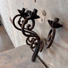 Heavy Vintage Wrought Iron Wall Scone