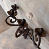 Heavy Vintage Wrought Iron Wall Scone