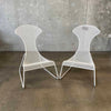 Pair Of White Patio Chairs By Wiebke Braasch For Ikea