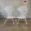 Pair Of White Patio Chairs By Wiebke Braasch For Ikea