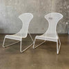 Pair Of White Patio Chairs By Wiebke Braasch For Ikea
