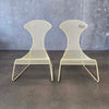 Pair Of White Patio Chairs By Wiebke Braasch For Ikea
