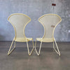 Pair Of White Patio Chairs By Wiebke Braasch For Ikea