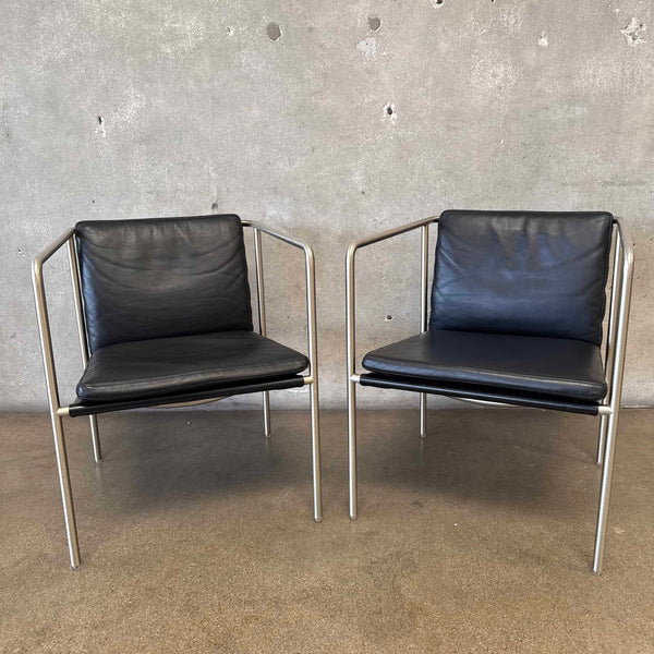 Pair of Vintage Flexform Brenda Arm Chairs by Antonio Utterio