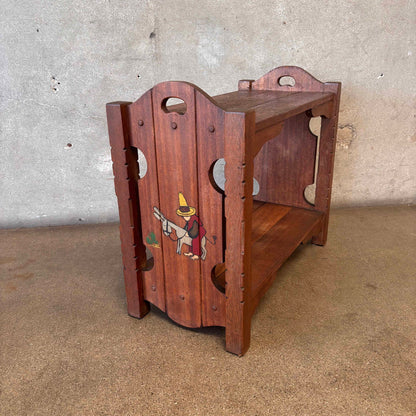 Monterey Style Del-Rey Side Table Hand Painted - Mahogany