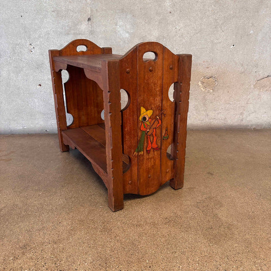 Monterey Style Del-Rey Side Table Hand Painted - Mahogany