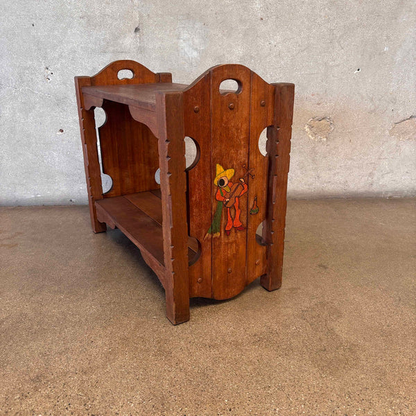 Monterey Style Del-Rey Side Table Hand Painted - Mahogany