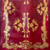 Vintage Dyed Leather & Gold Leaf Motif Tapestry