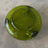 Mid Century Modern Viking Crackle Glass Green Ashtray