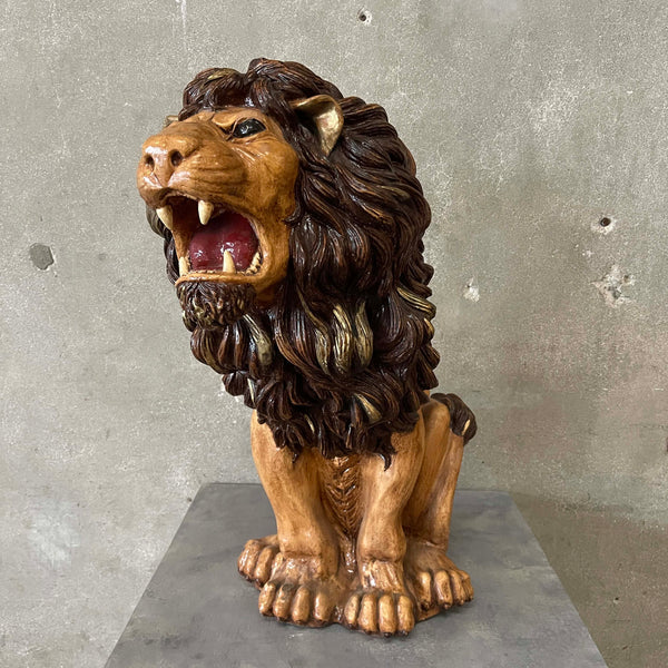 Vintage Ceramic Lion Statue