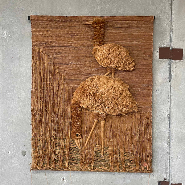 1979 Don-Freedman Bird Wall Fabric Art