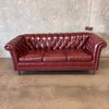Red Chesterfield Leather Sofa