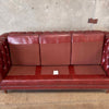 Red Chesterfield Leather Sofa
