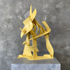 Abstract Wood Sculpture "Yellow Maquette" by David Mac Innes