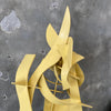Abstract Wood Sculpture "Yellow Maquette" by David Mac Innes