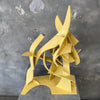 Abstract Wood Sculpture "Yellow Maquette" by David Mac Innes