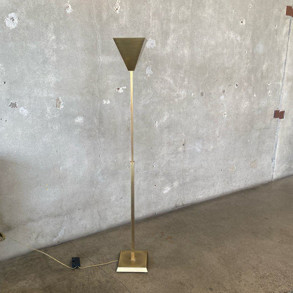 Post Modern Brass Torchiere Floor Lamp by Frederick Cooper