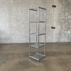 Italian Chrome Tube Shelving Unit