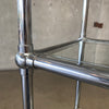 Italian Chrome Tube Shelving Unit