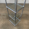 Italian Chrome Tube Shelving Unit
