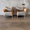 Pair of Keihaver Belle Bentwood Lounge Chairs w/Ottoman