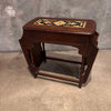 California Tudor Tile Top Walnut Table/ Magazine Stand
