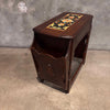 California Tudor Tile Top Walnut Table/ Magazine Stand
