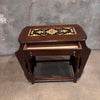 California Tudor Tile Top Walnut Table/ Magazine Stand