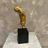 Golden Bronze Nude Statue On Steel Base