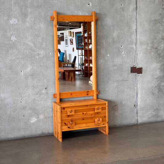Scandinavian Pine Drawers With Mirror