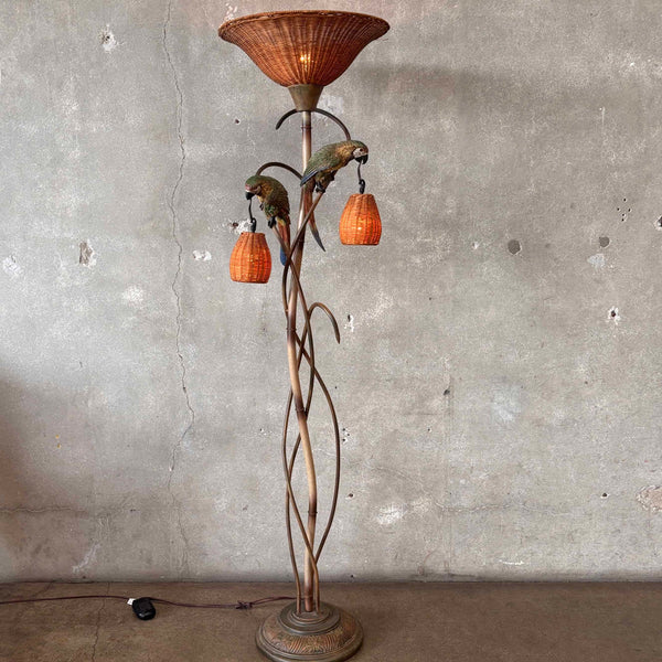 Parrot Paradise Torchiere Floor Lamp By Kathy Ireland