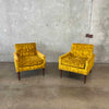Mid Century Modern Pair of Yellow Chairs