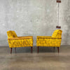 Mid Century Modern Pair of Yellow Chairs