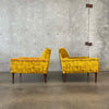 Mid Century Modern Pair of Yellow Chairs