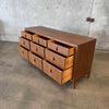 Mid Century Modern Walnut & Brass Dresser by John Stuart for Mount Airy Furniture