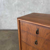 Mid Century Modern Walnut & Brass Dresser by John Stuart for Mount Airy Furniture