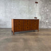 Mid Century Modern Walnut & Brass Dresser by John Stuart for Mount Airy Furniture