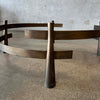 Brass & Glass "Tao" Coffee Table by Blackman Cruz