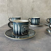 Mid Century Modern Mikasa Tea Cups/Saucer Set