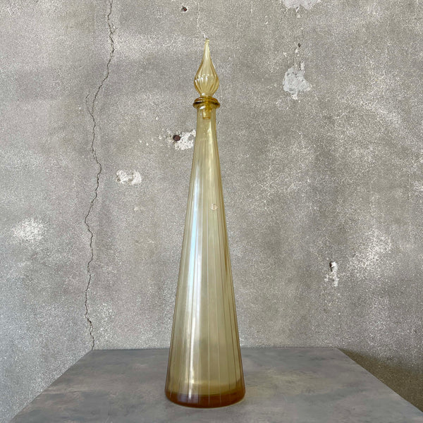 Mid Century Modern Empoli Glass Bottle Decanter