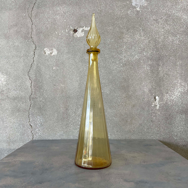 Mid Century Modern Empoli Glass Bottle Decanter
